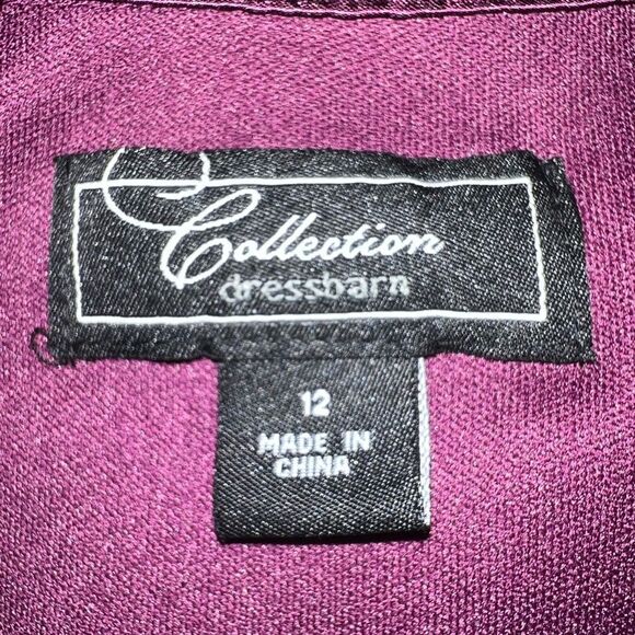 Dressbarn collection pretty eggplant purple layered evening dress! New - Picture 8 of 9